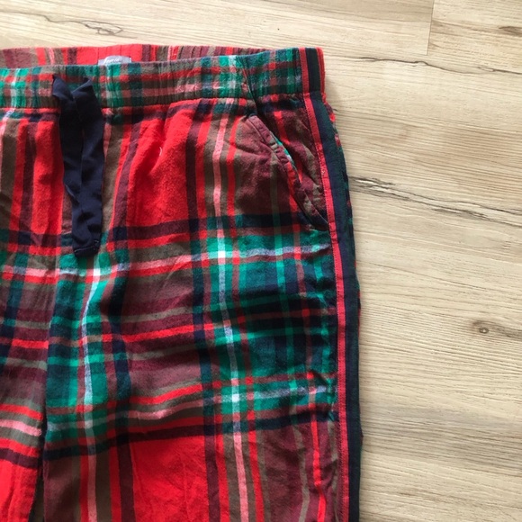 Aerie LONG Festive Plaid Pajama Bottoms - Red and Green - Picture 2 of 8